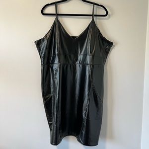 Rebdolls Faux Leather Bodycon Dress
